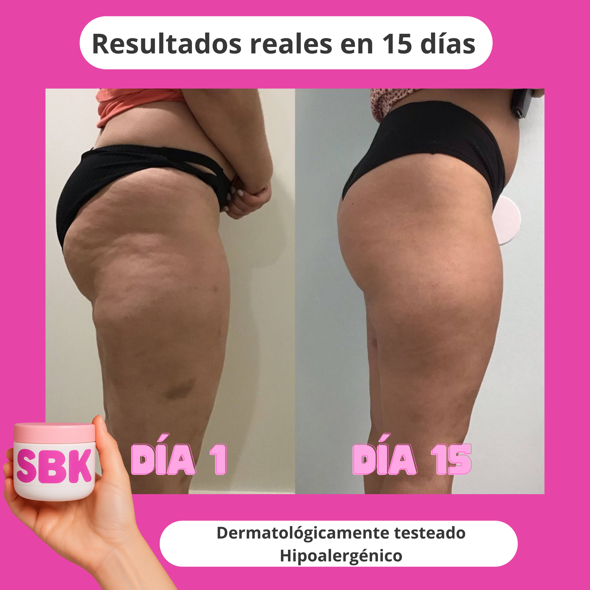 Crema Anticelulitis Reafirmante SBK 200ml 🧴✨Con Cafeína, Centella Asiáticas