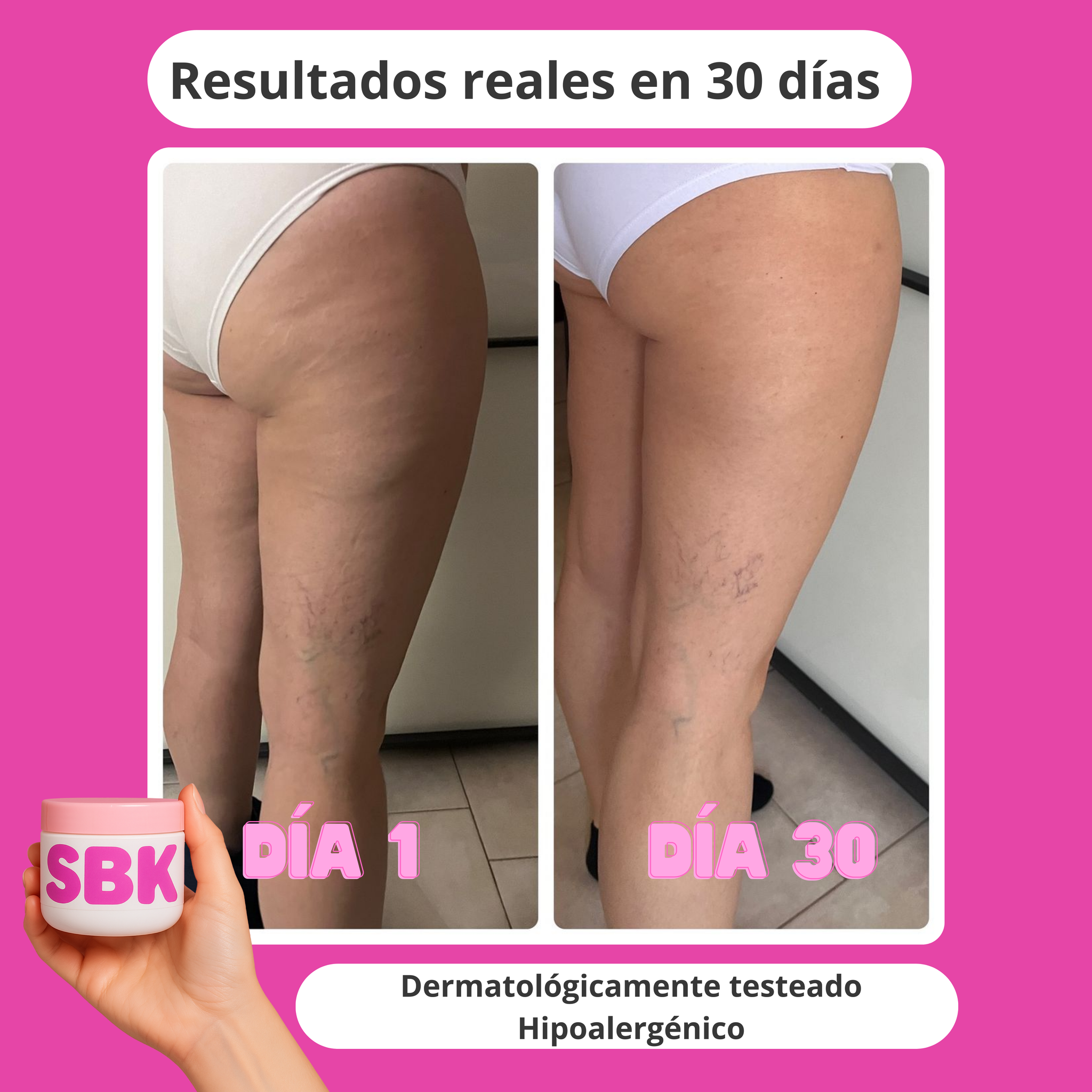Crema Anticelulitis Reafirmante SBK 200ml 🧴✨Con Cafeína, Centella Asiáticas